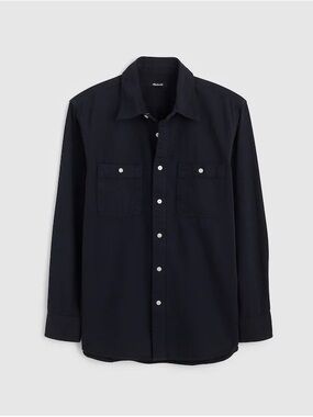 Madewell Work Shirt in Cotton In Dark Navy Size S NWT